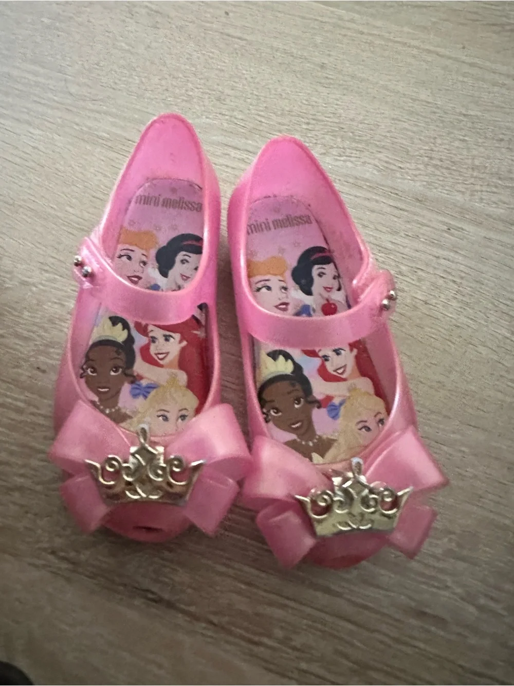 Mini Melissa Pink Bow Jelly Flats for Kids